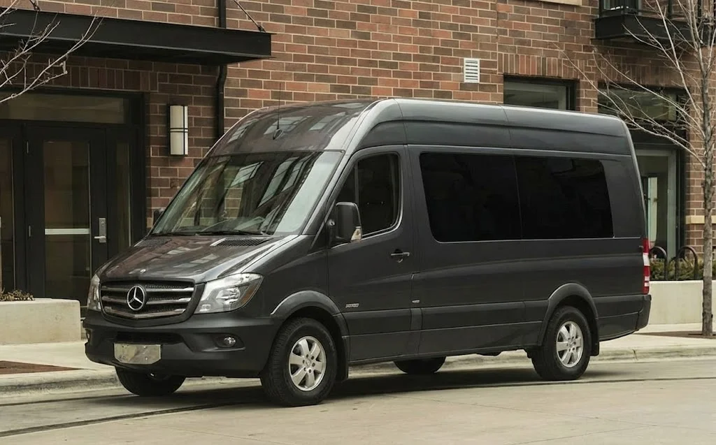 Luxury Sprinter van for group transportation in ohio.