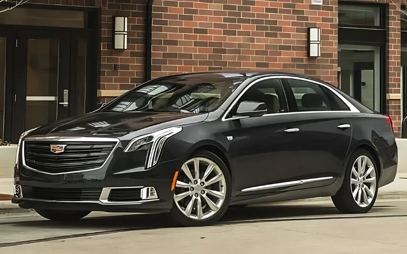 Luxury black sedan for corporate travel in Columbus.